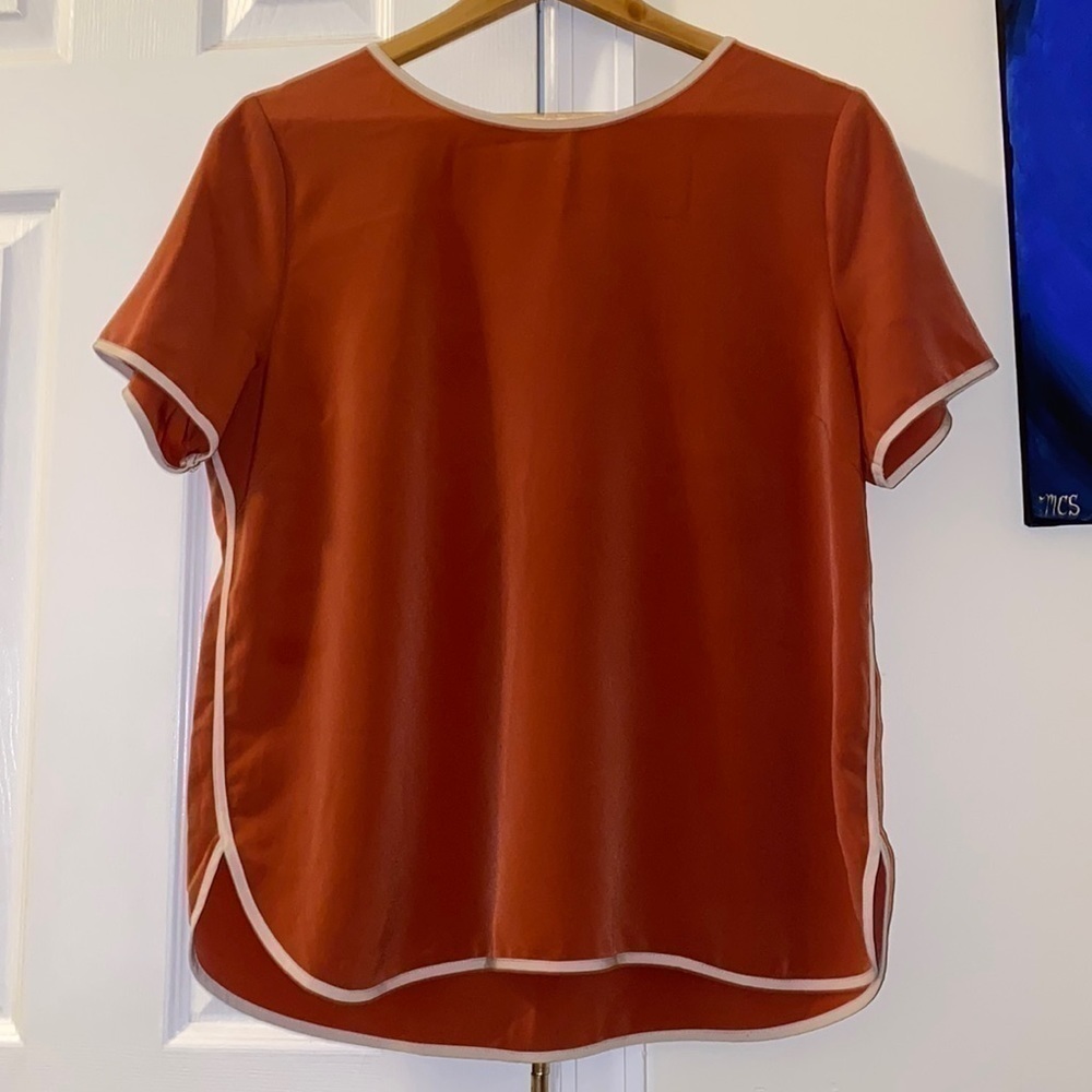 Forever 21 Salmon Blouse W/ Piping